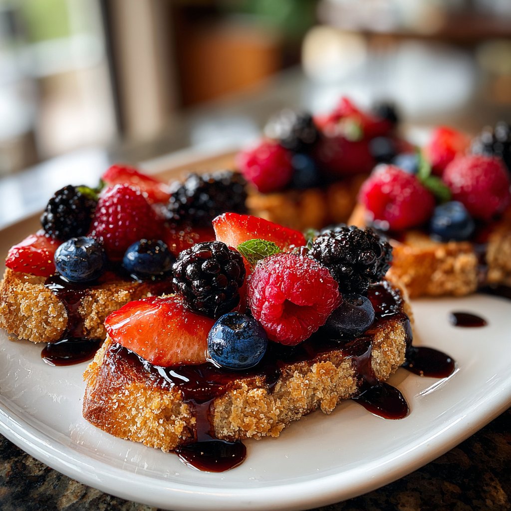 Berry Balsamic Glazed Crostini
