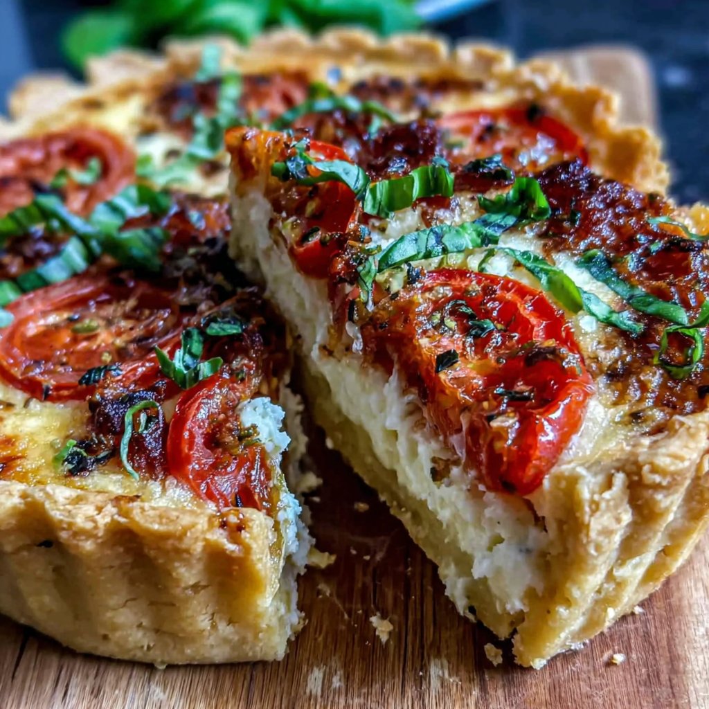 Savory Tomato Basil Quiche