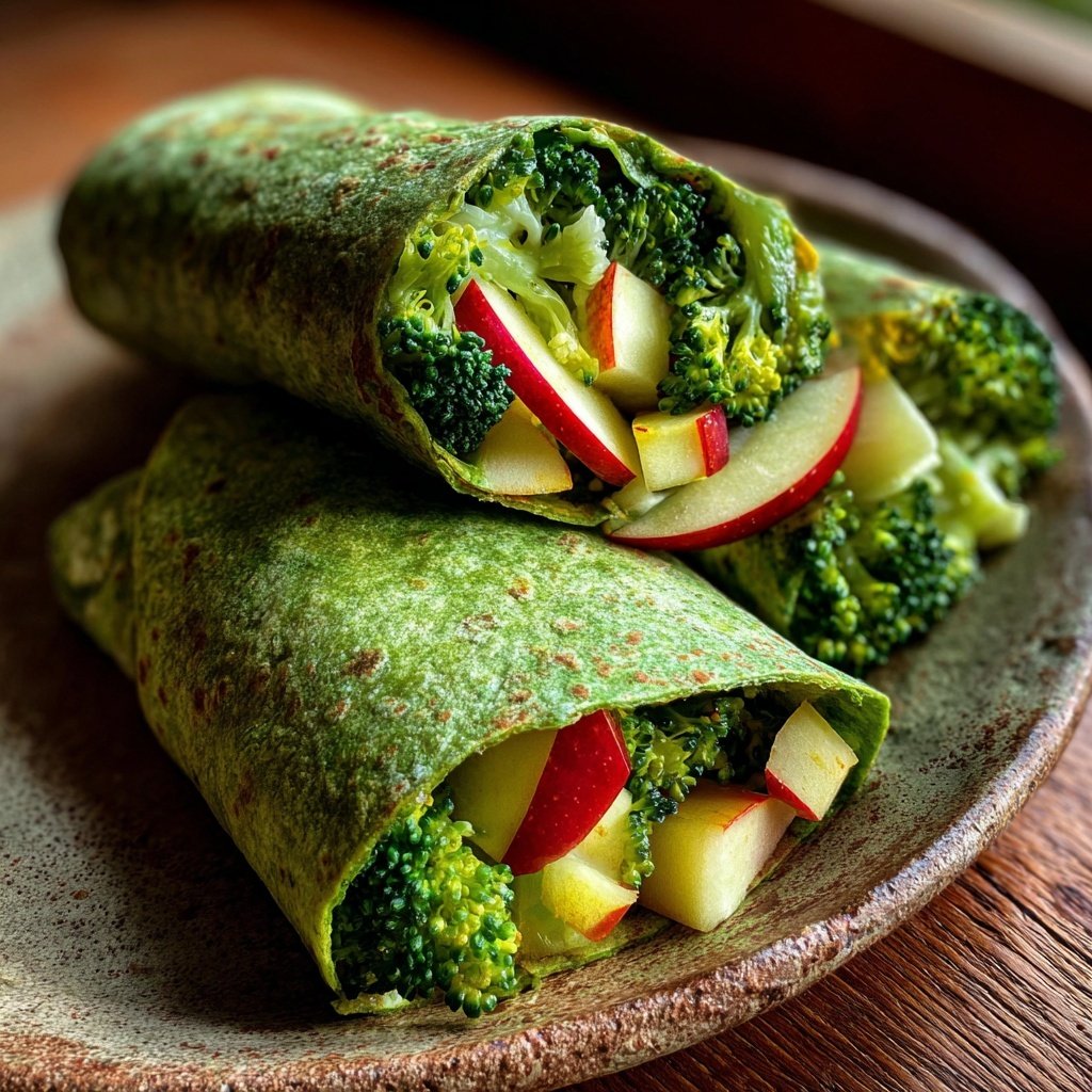 Broccoli and Apple Wraps