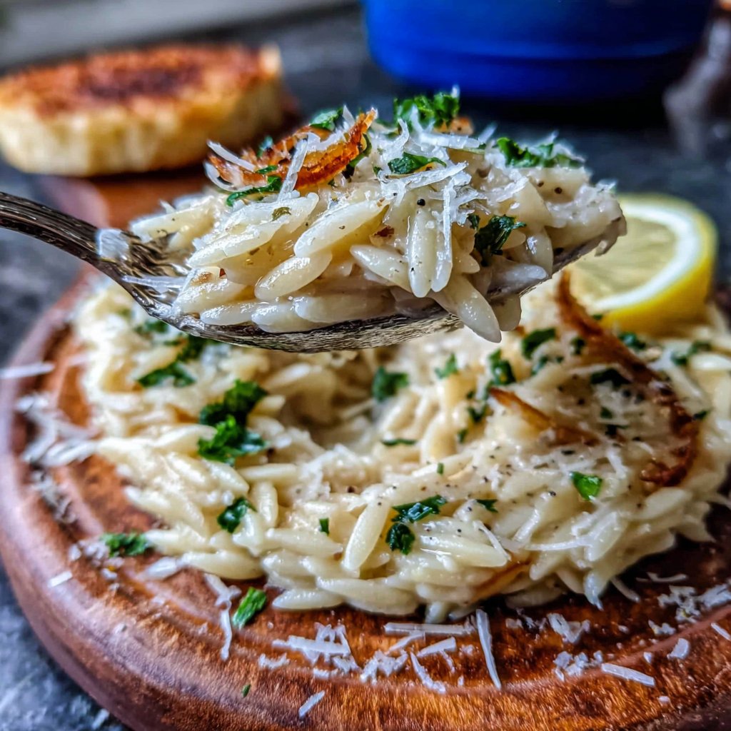 Creamy Lemon Parmesan Orzo