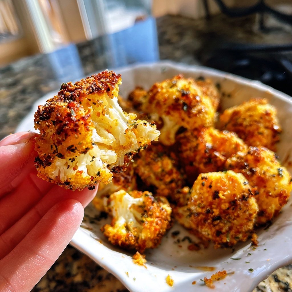 Garlic Parmesan Cauliflower Bites