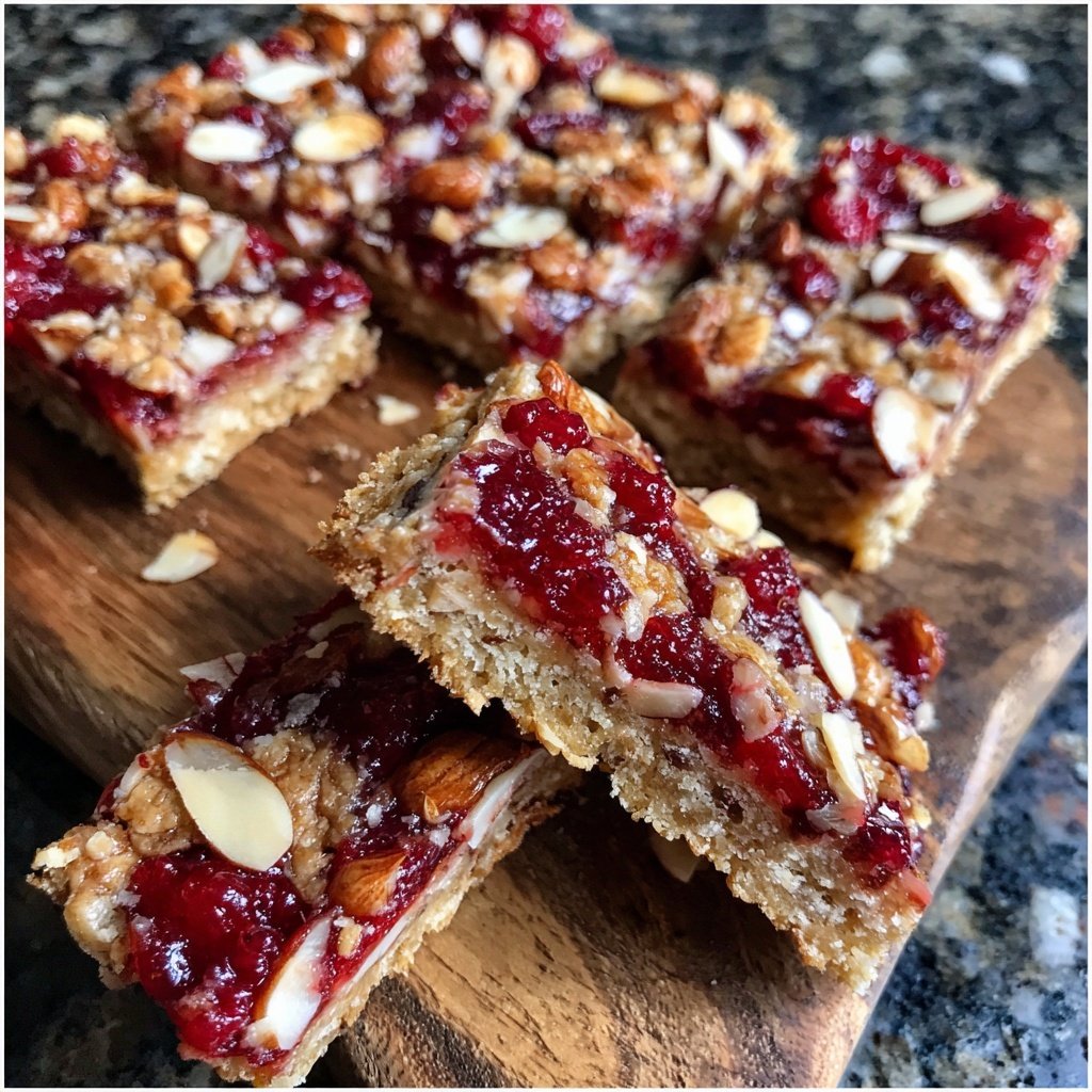 Raspberry Almond Snack Bars