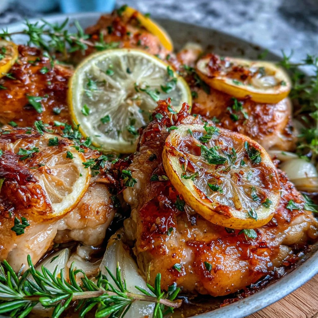 Lemon Garlic Chicken Skillet