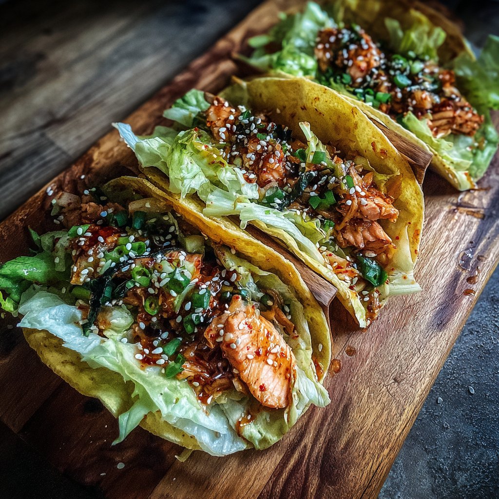 Simple Korean-Style Salmon Tacos
